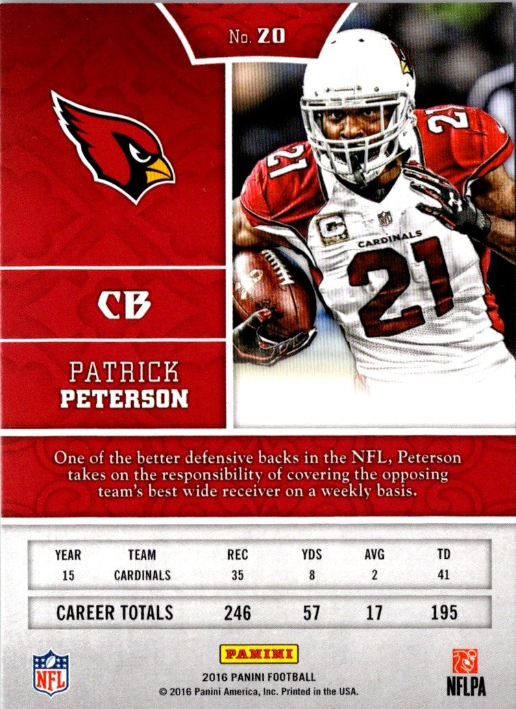 2016 Panini Absolute Heroes Autographs Patrick Peterson