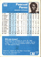 1984 Fleer Pascual Perez #188