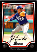 2009 Bowman Zack Greinke