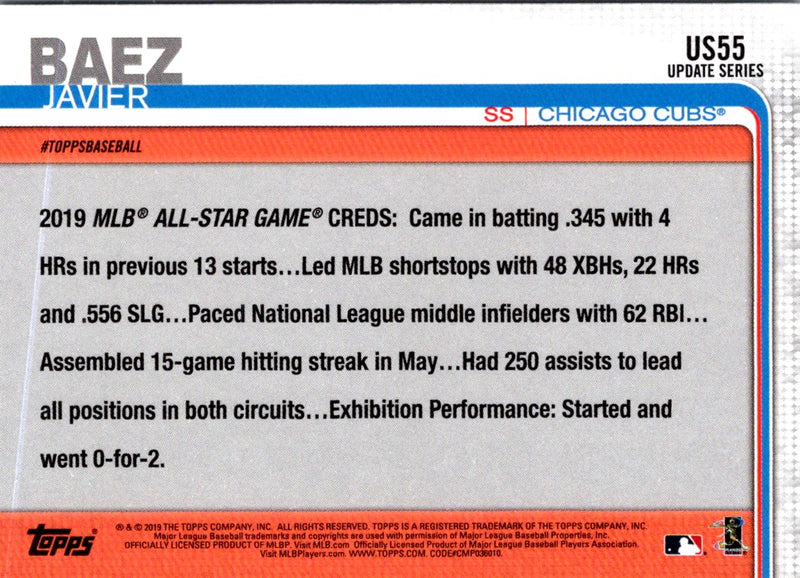 2019 Topps Baez Javier