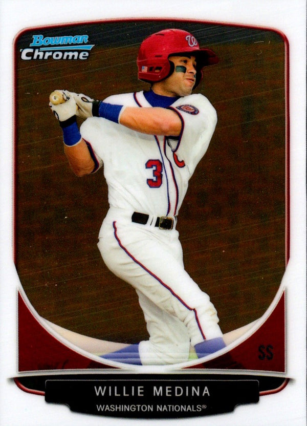 2013 Bowman Draft Picks & Prospects Chrome Willie Medina #BDPP129