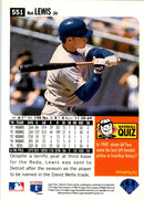 1996 Collector's Choice Silver Signature Mark Lewis