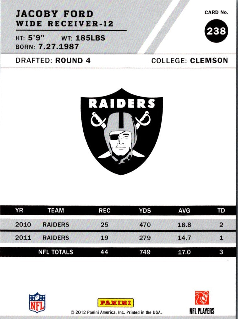 2012 Score Jacoby Ford