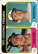 1974 Topps 1973 Leading Firemen - John Hiller/Mike Marshall