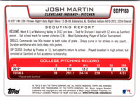 2012 Bowman Draft Picks & Prospects Chrome Josh Martin #BDPP160