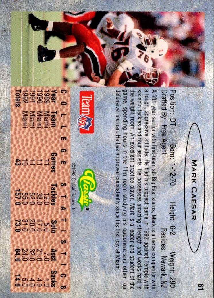 1993 Classic Mark Caesar