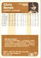 1983 Fleer Chris Bando #400