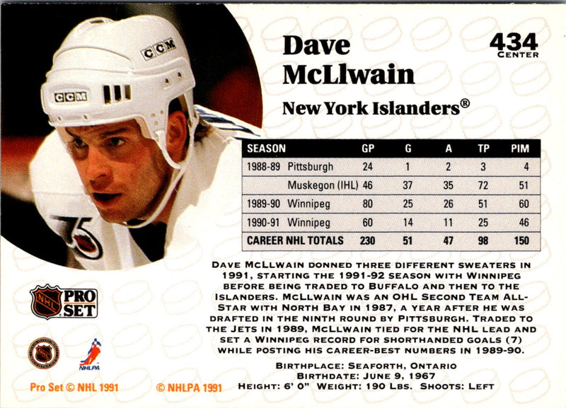 1991 Pro Set Dave McLlwain