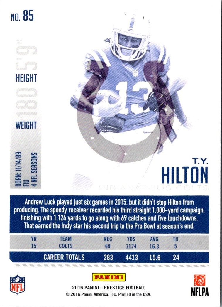 2016 Panini Prestige T.Y. Hilton