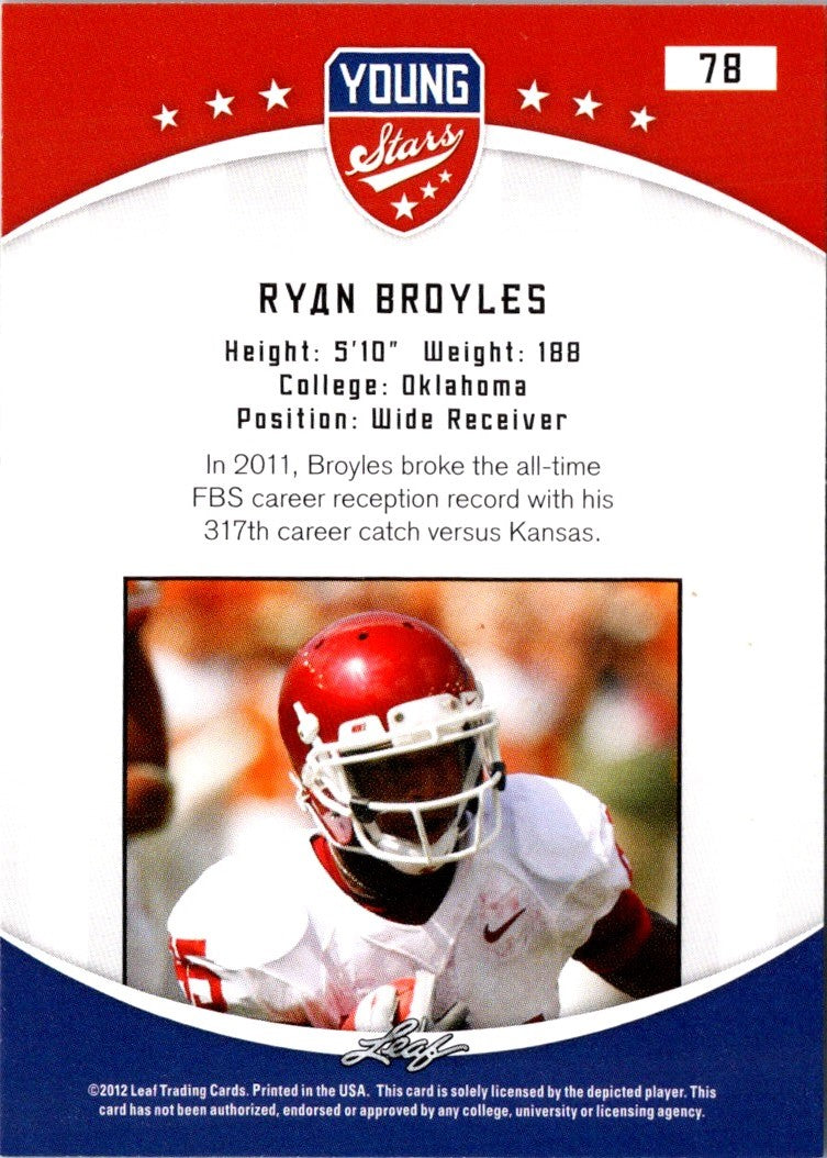 2012 Leaf Young Stars Ryan Broyles