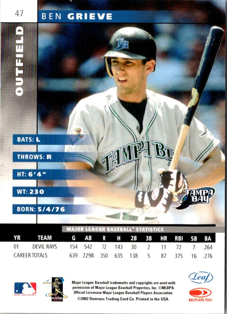 2002 Leaf Ben Grieve