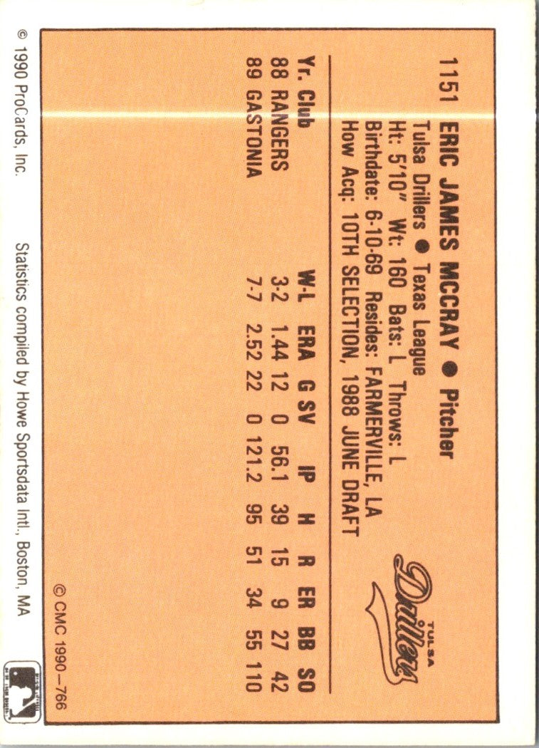 1990 ProCards Eric McCray