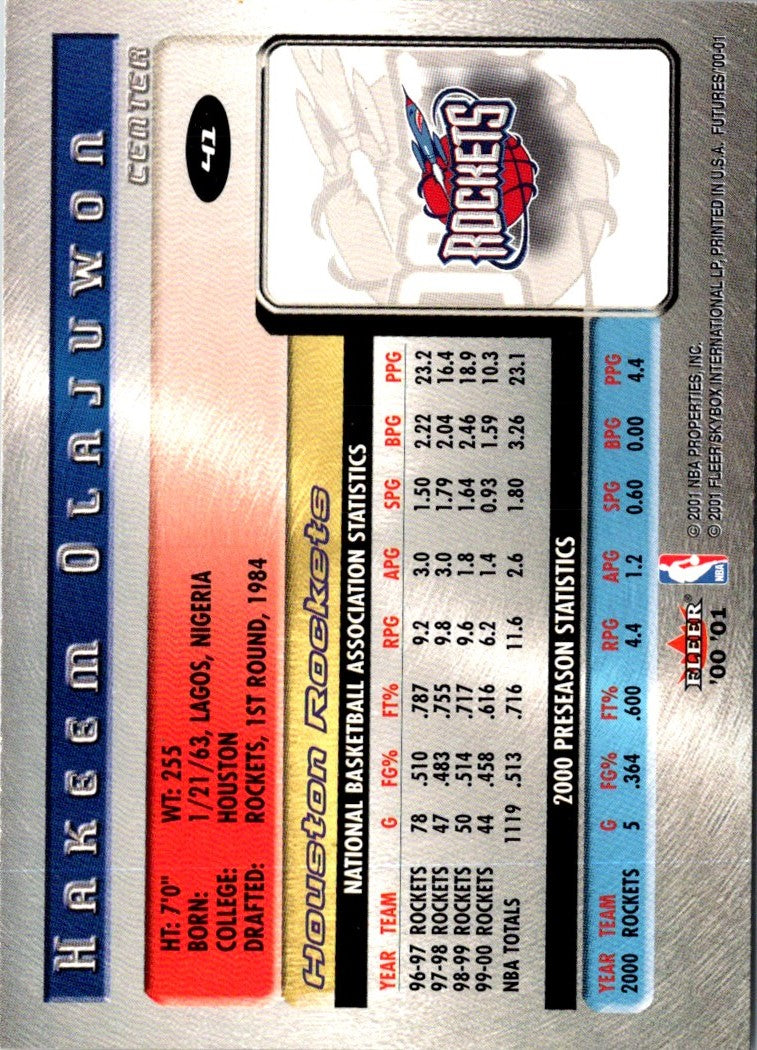 2000 Fleer Futures Hakeem Olajuwon