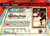 1991 Stadium Club Jay Mazur #272 Rookie