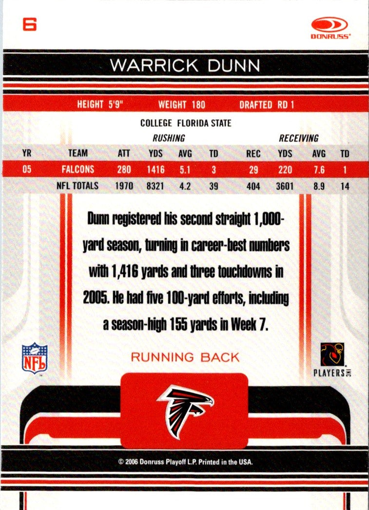 2006 Donruss Gridiron Gear Warrick Dunn