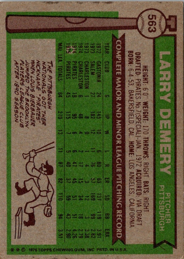 1976 Topps Larry Demery