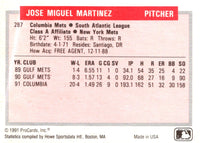 1991 ProCards Tomorrow's Heroes Jose Martinez #287