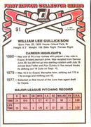 1981 Donruss Bill Gullickson