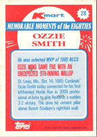1988 Topps Kmart Memorable Moments Ozzie Smith #28