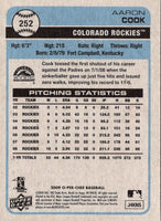 2009 O-Pee-Chee Aaron Cook #252