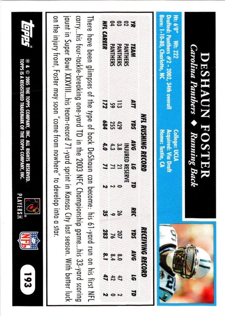 2005 Topps DeShaun Foster
