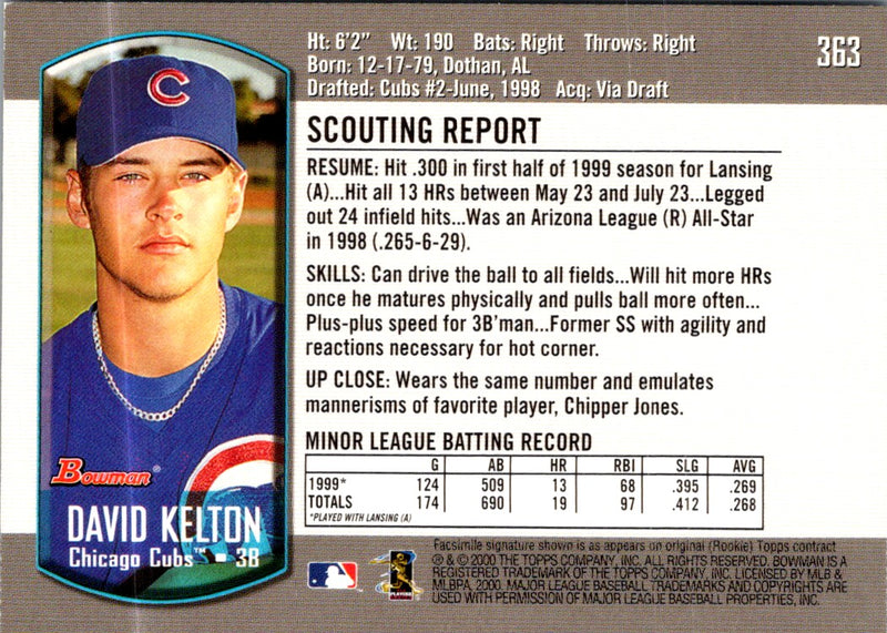 2000 Bowman David Kelton