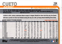 2019 Topps Johnny Cueto #154