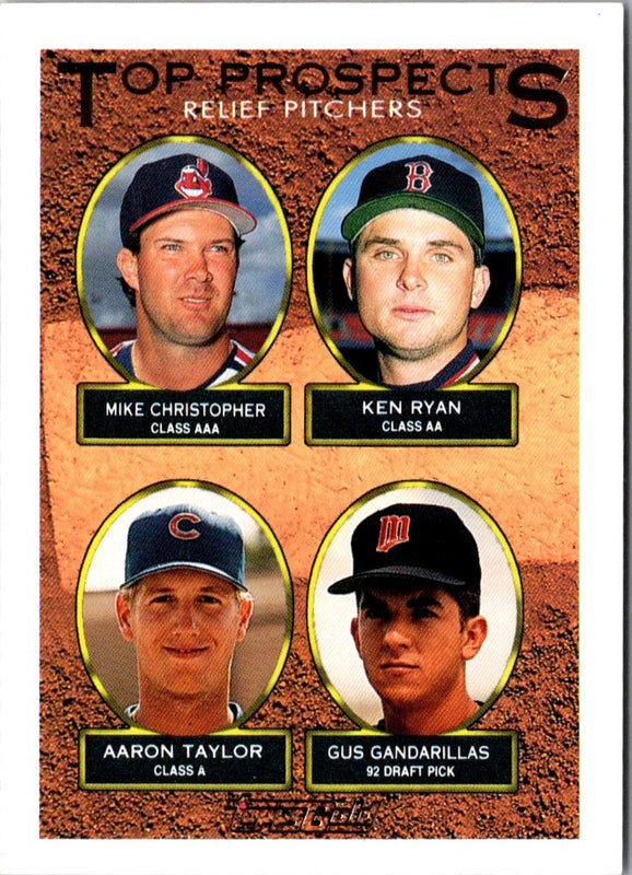 1993 Topps Mike Christopher/Ken Ryan/Aaron Taylor/Gus Gandarillas #786 Rookie