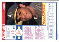 1990 Score Young Superstars I Felix Jose #19
