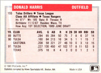 1991 ProCards Tomorrow's Heroes Donald Harris #155