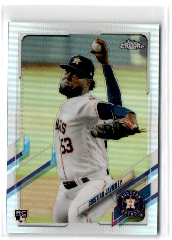 2021 Topps Chrome Cristian Javier #92 Rookie