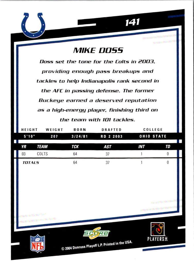 2004 Score Mike Doss