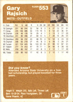 1983 Fleer Gary Rajsich #553 Rookie