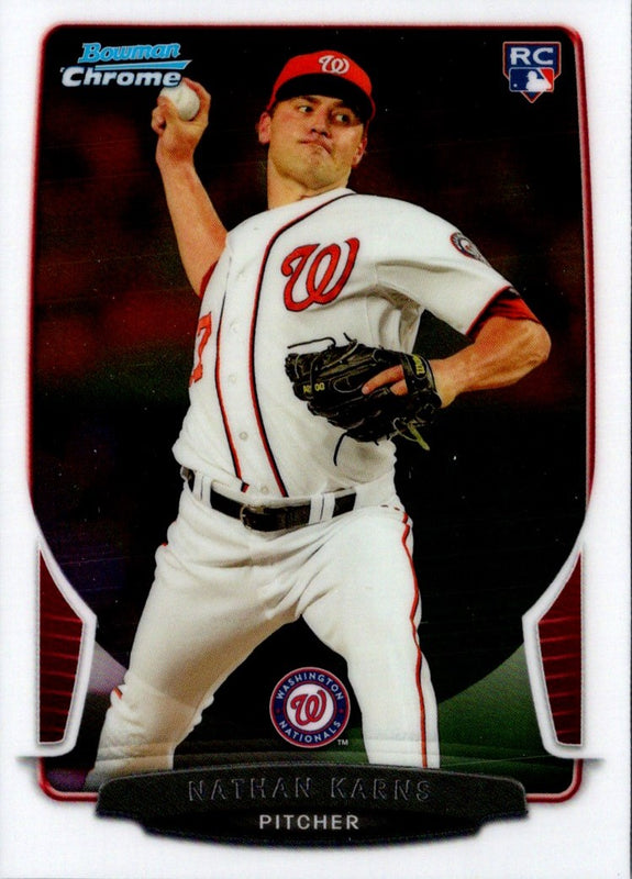 2013 Bowman Draft Picks & Prospects Chrome Nathan Karns #3 Rookie