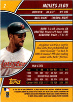 2001 Topps Reserve Moises Alou #2