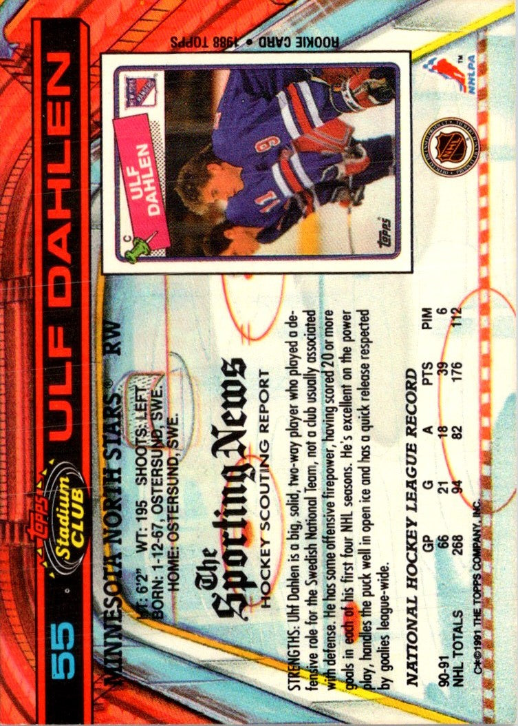 1991 Stadium Club Ulf Dahlen