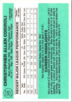 1984 Donruss Chris Codiroli #345 Rookie