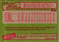 1985 Topps Brett Butler #637
