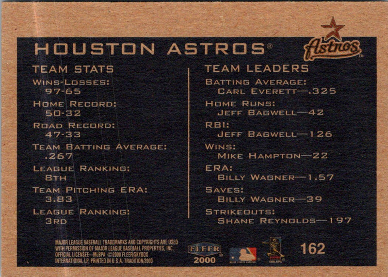 2000 Fleer Tradition Houston Astros