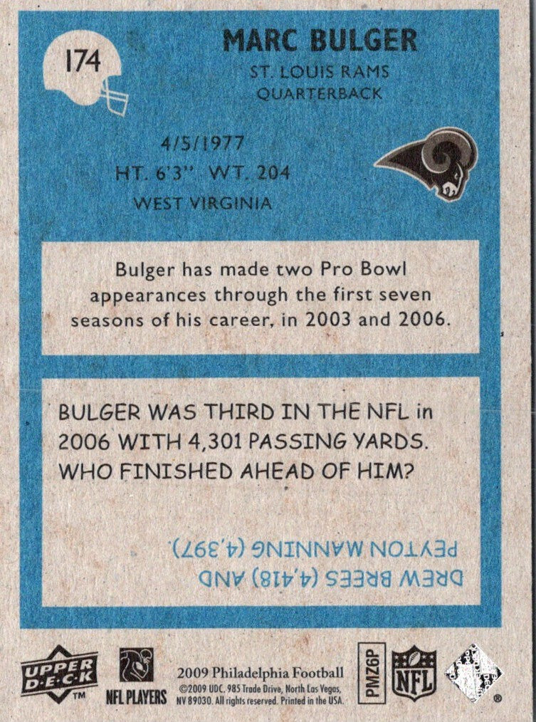 2009 Upper Deck Marc Bulger