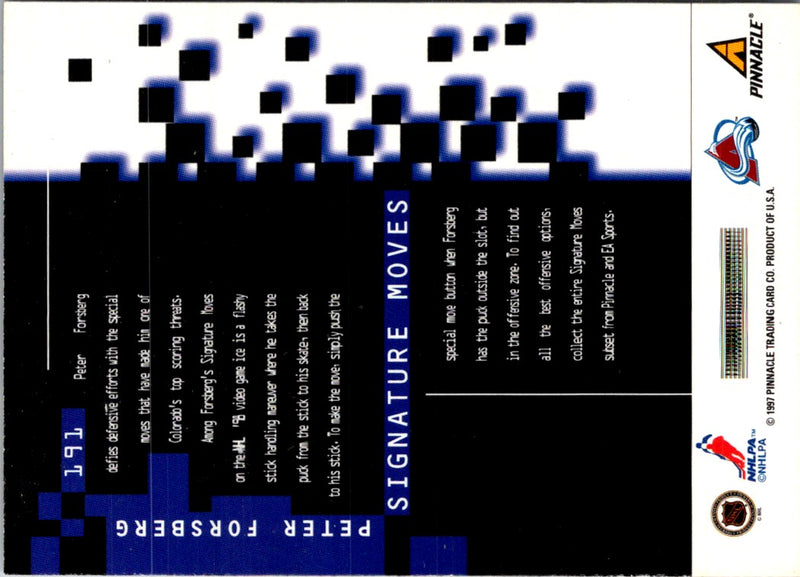 1997 Pinnacle Peter Forsberg