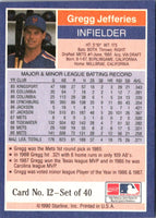 1990 Starline Long John Silver Gregg Jefferies #12