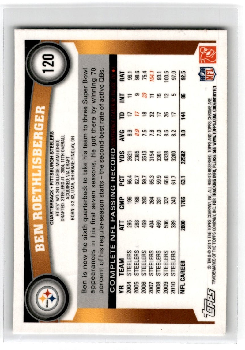 2011 Topps Chrome Ben Roethlisberger