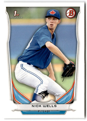 2014 Bowman Draft Picks & Prospects Nick Wells #DP89