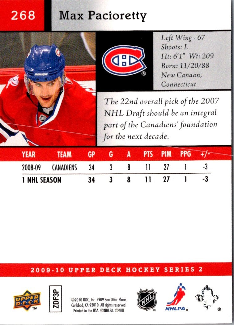 2009 Upper Deck Max Pacioretty