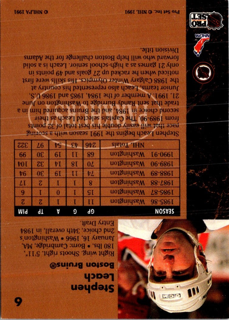 1991 Parkhurst Steve Leach