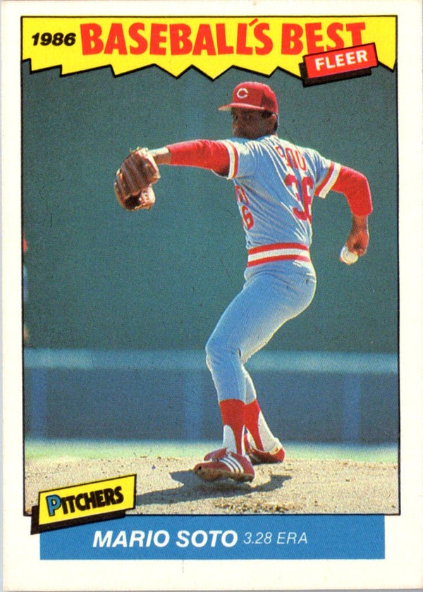 1986 Fleer Baseball's Best Sluggers vs. Pitchers Mario Soto #36