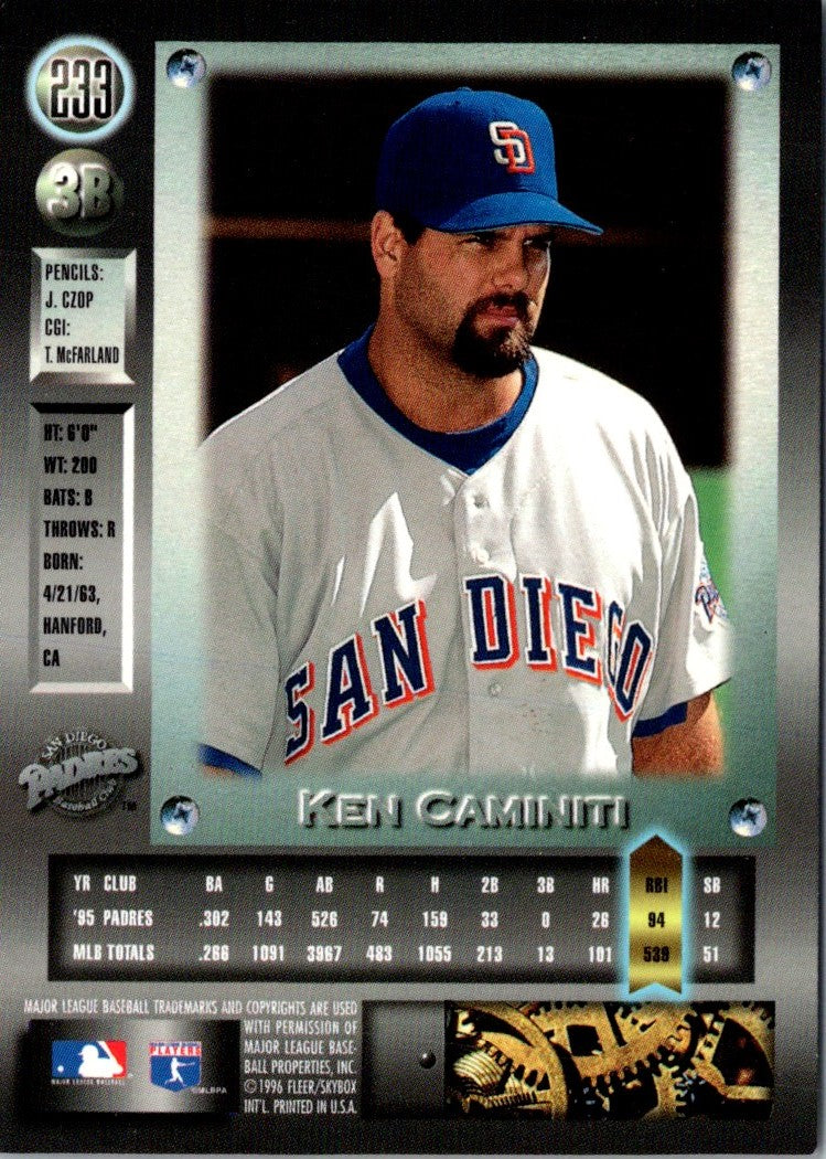 1996 Metal Universe Ken Caminiti