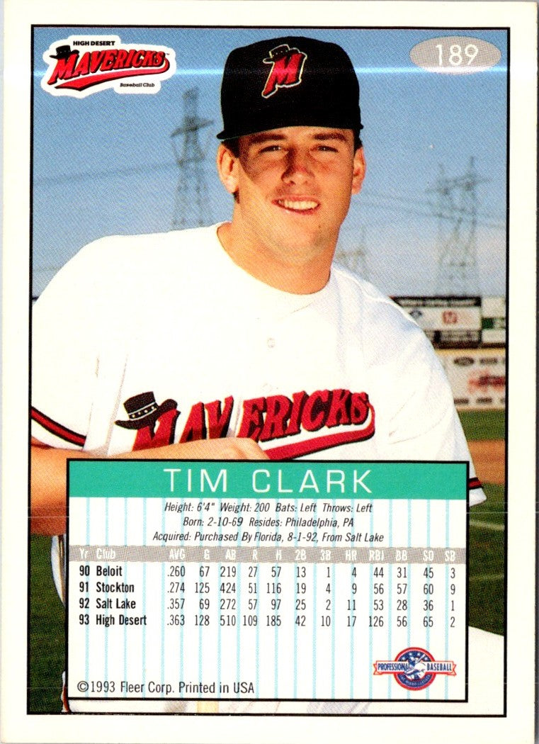 1993 Fleer Excel Tim Clark