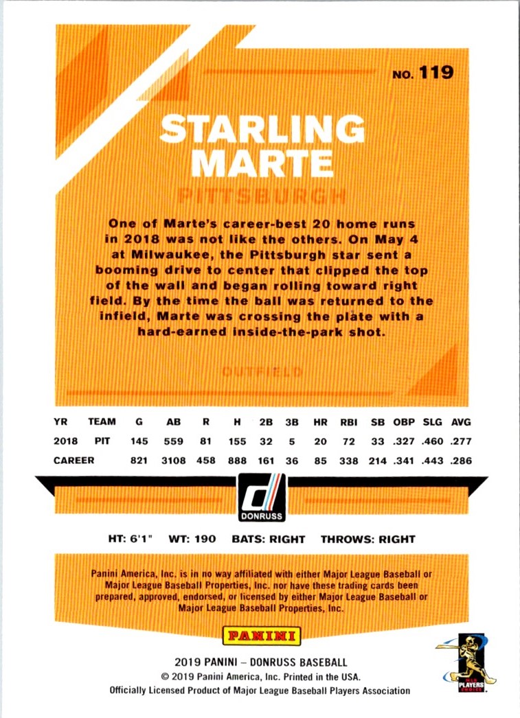 2019 Donruss Starling Marte